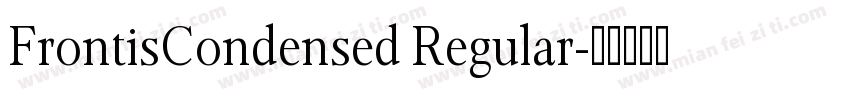 FrontisCondensed Regular字体转换